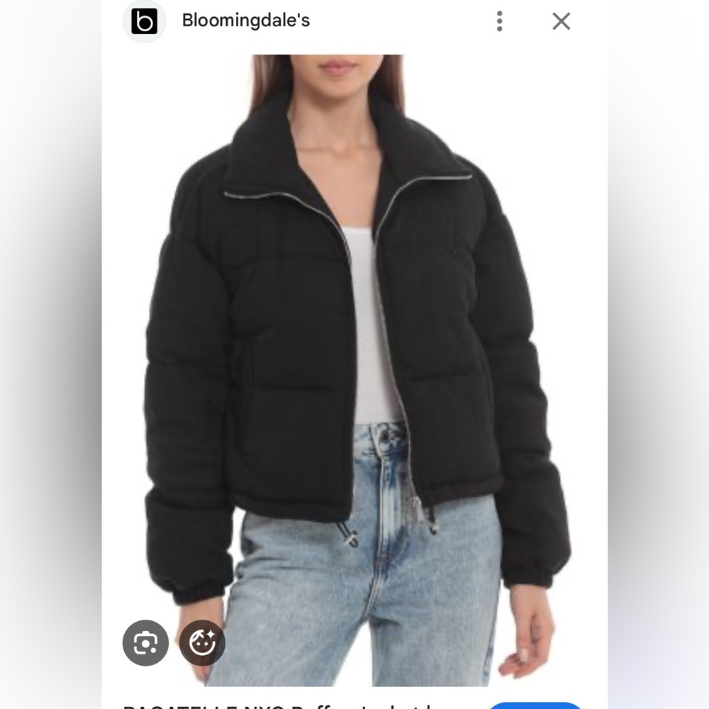 Anthropologie Bagatelle Black Puffer Jacket